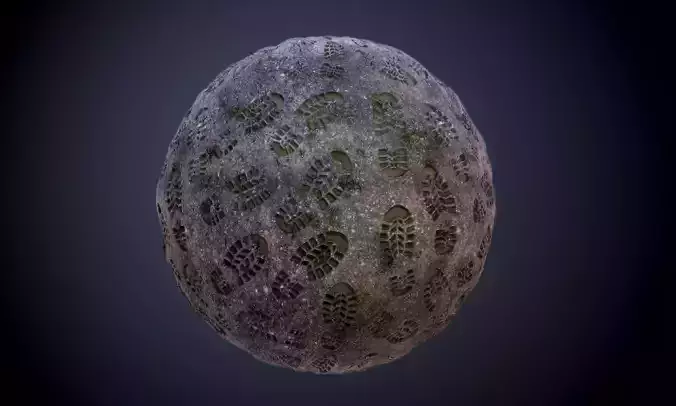 Ground Mud Footprint Seamless PBR Texture