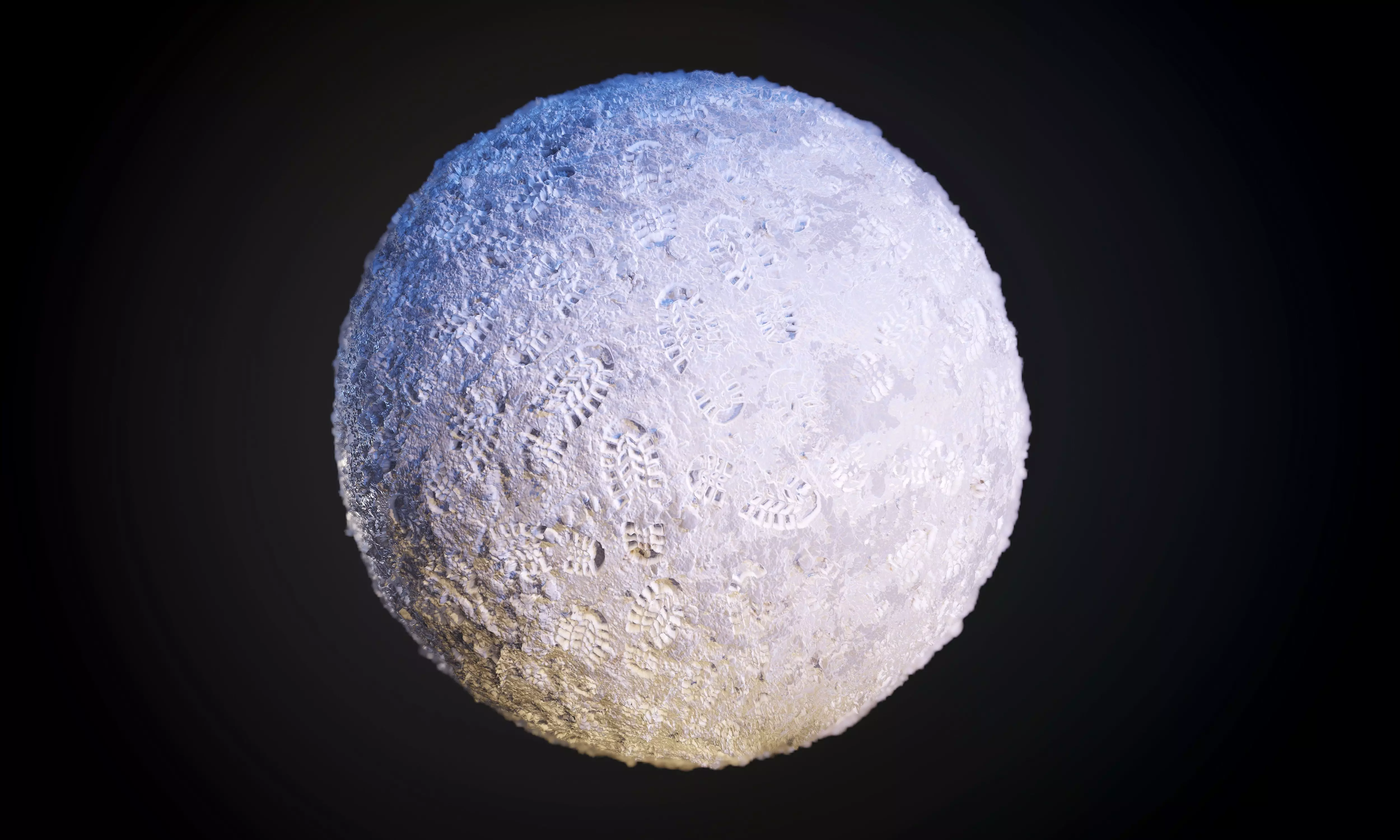 Snow with Footprints Seamless PBR Texture Texture_0