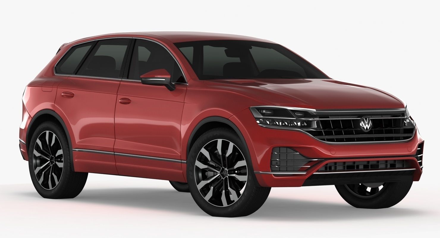Volksvagen Touareg 2019 Low-poly 3D model_3