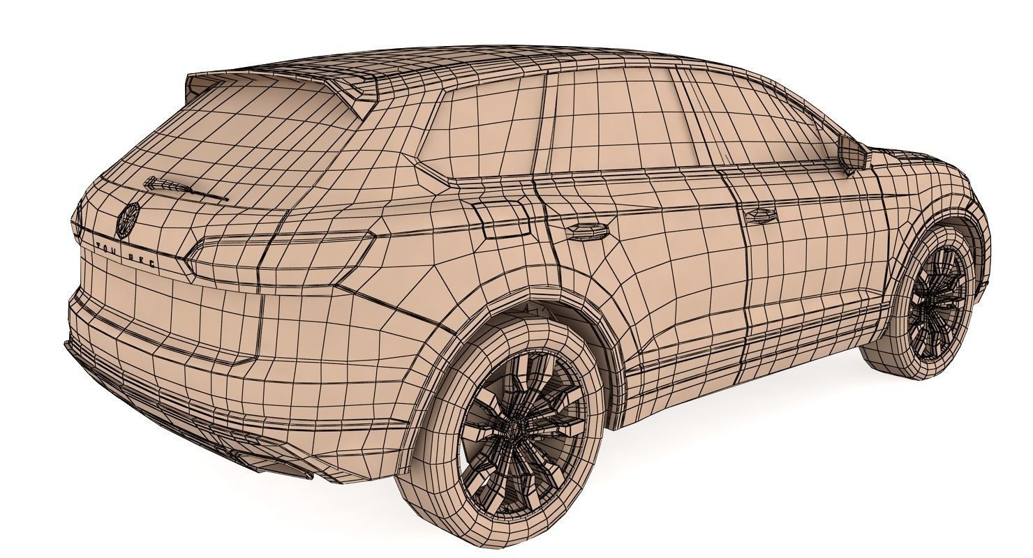 Volksvagen Touareg 2019 Low-poly 3D model_13