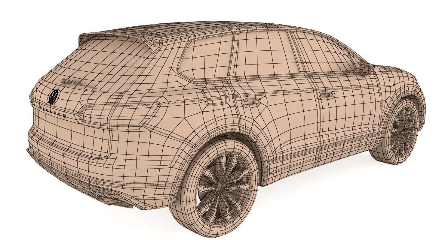 Volksvagen Touareg 2019 Low-poly 3D model_12
