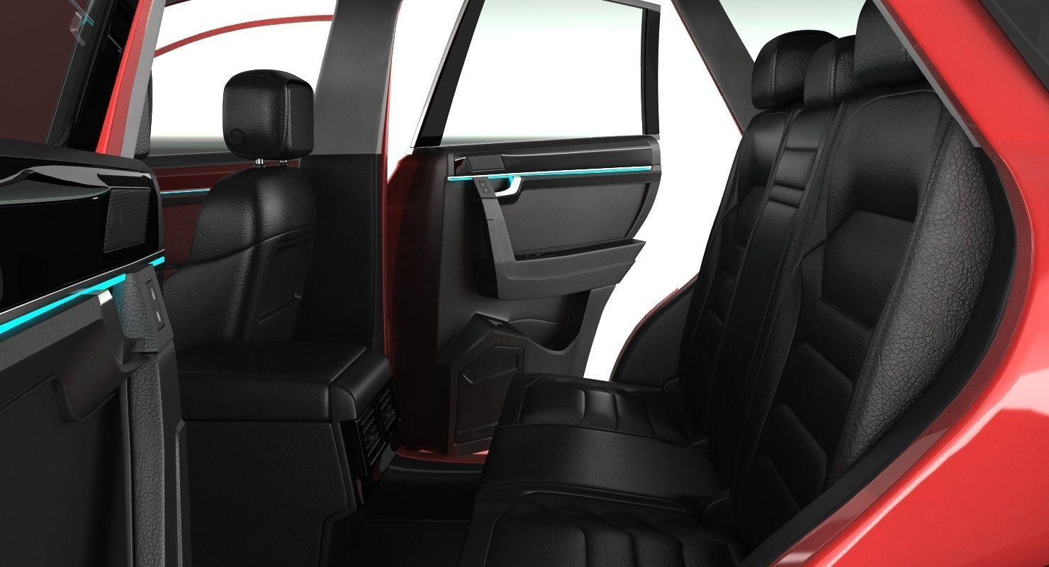 Volksvagen Touareg 2019 Low-poly 3D model_9