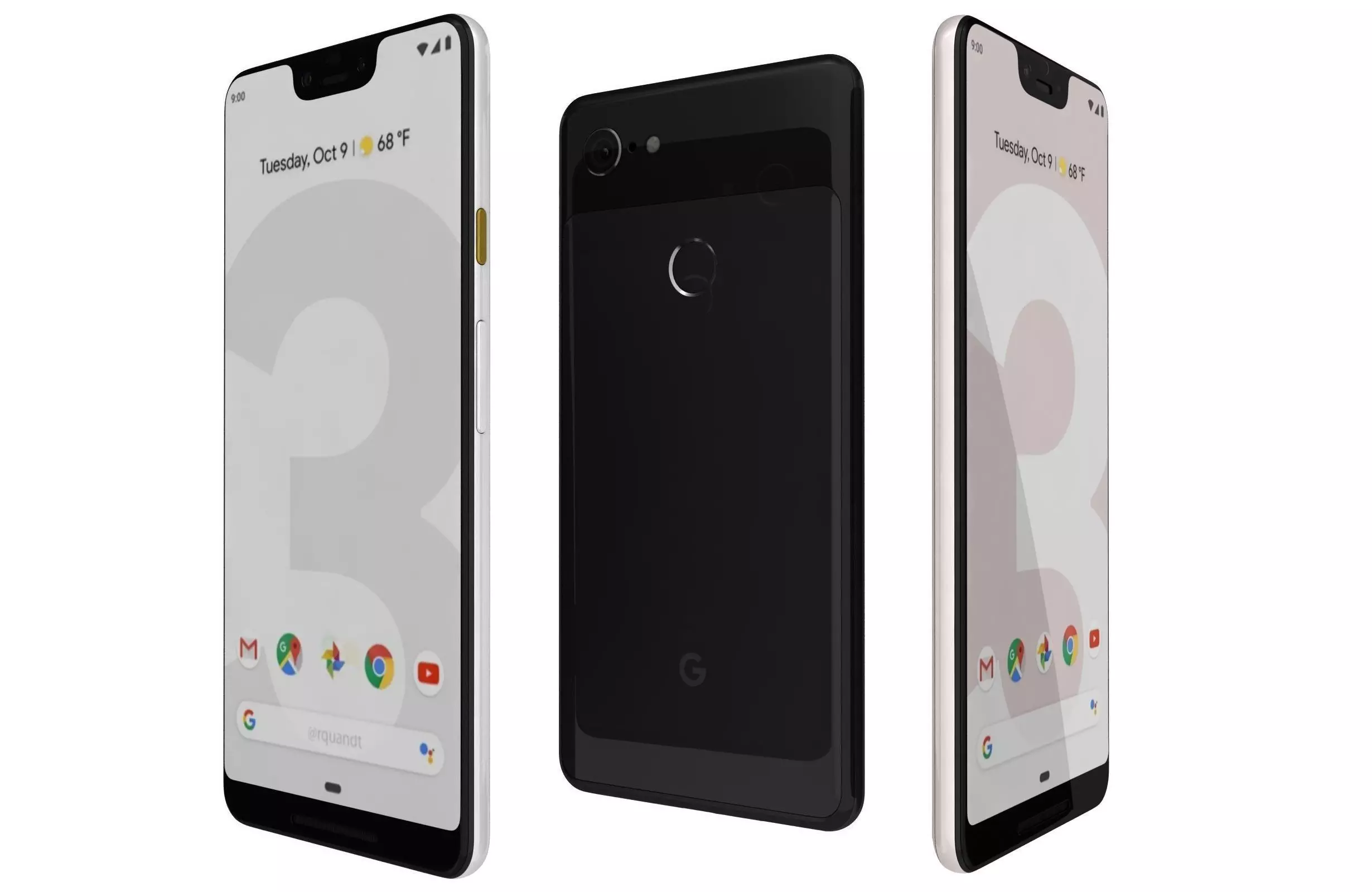 Google Pixel 3 XL All Colors 3D model_0