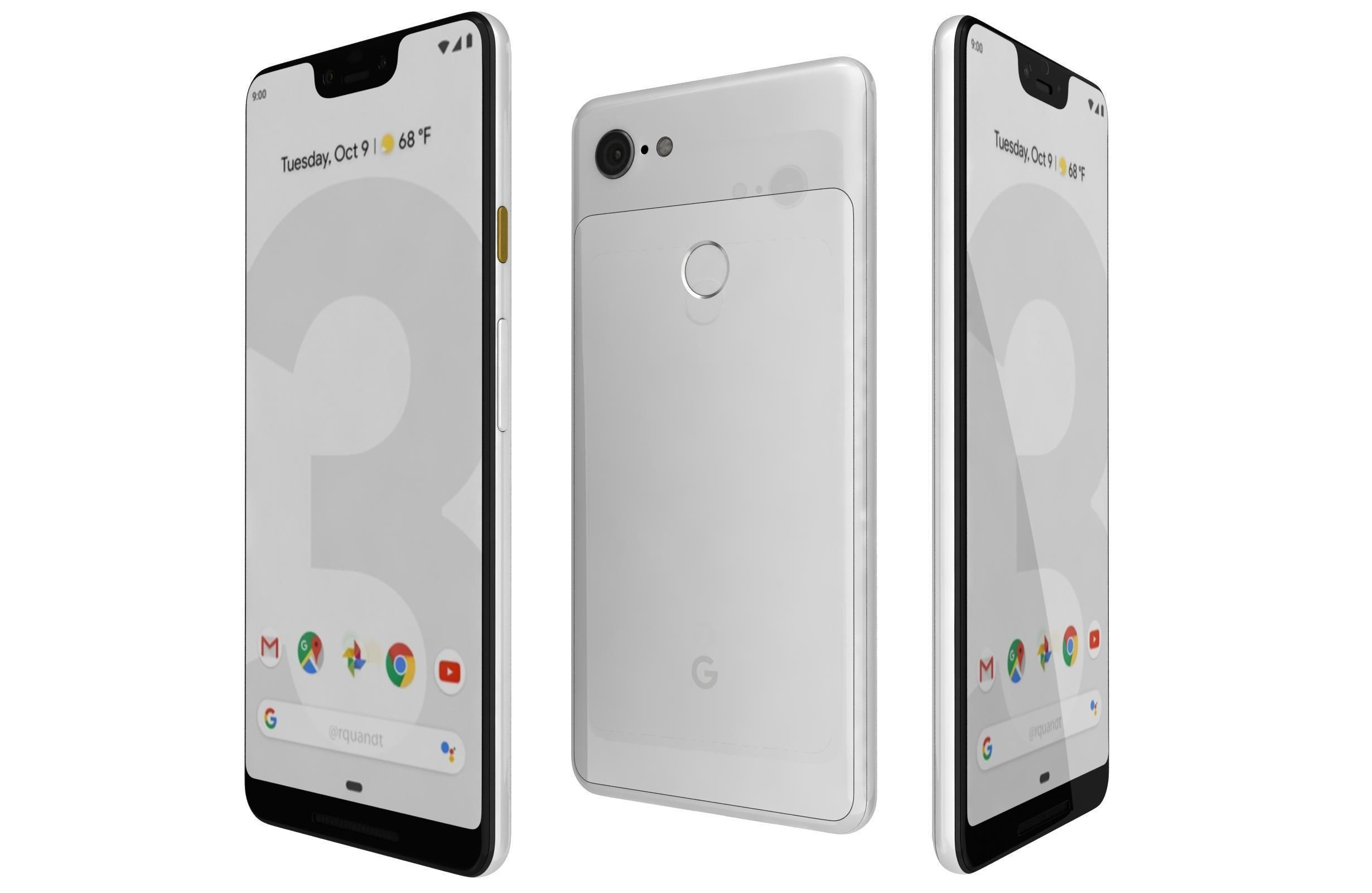 Google Pixel 3 XL All Colors 3D model_3