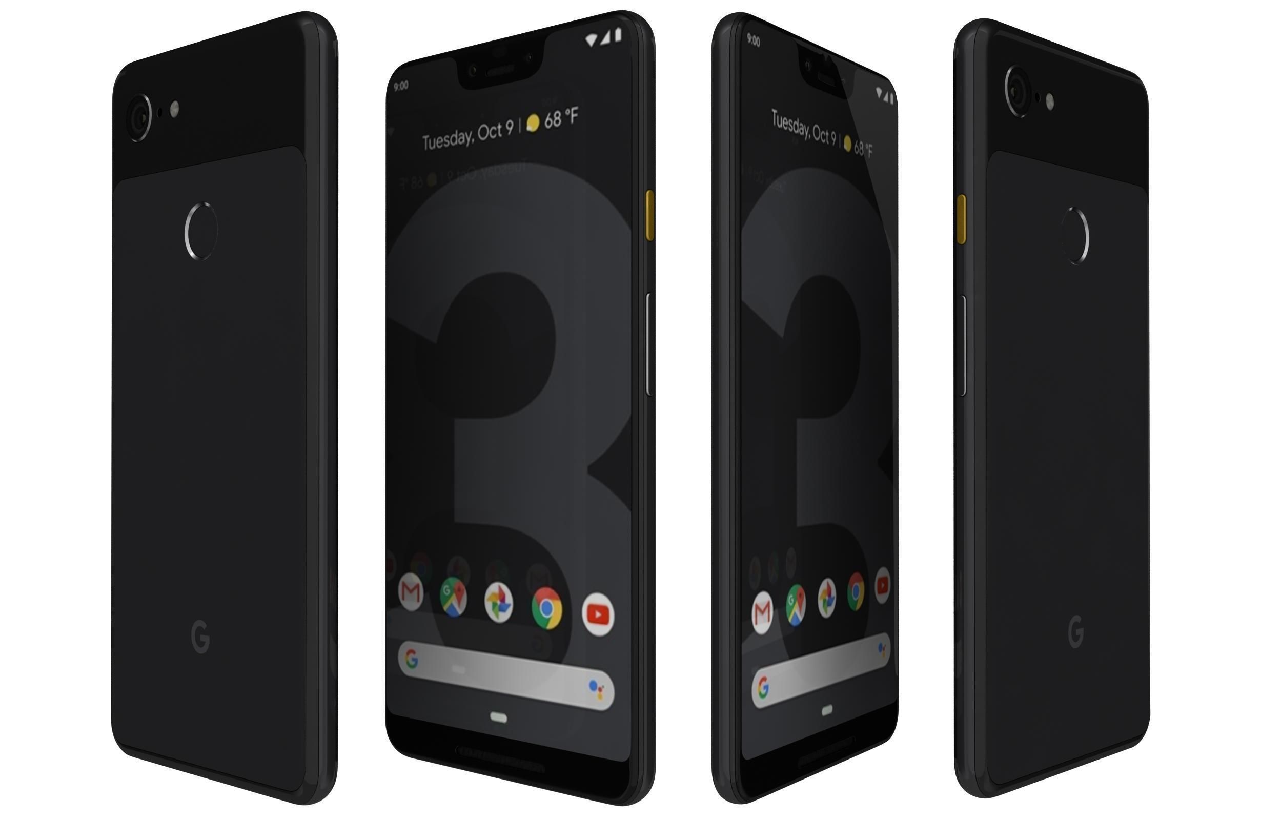 Google Pixel 3 XL All Colors 3D model_4