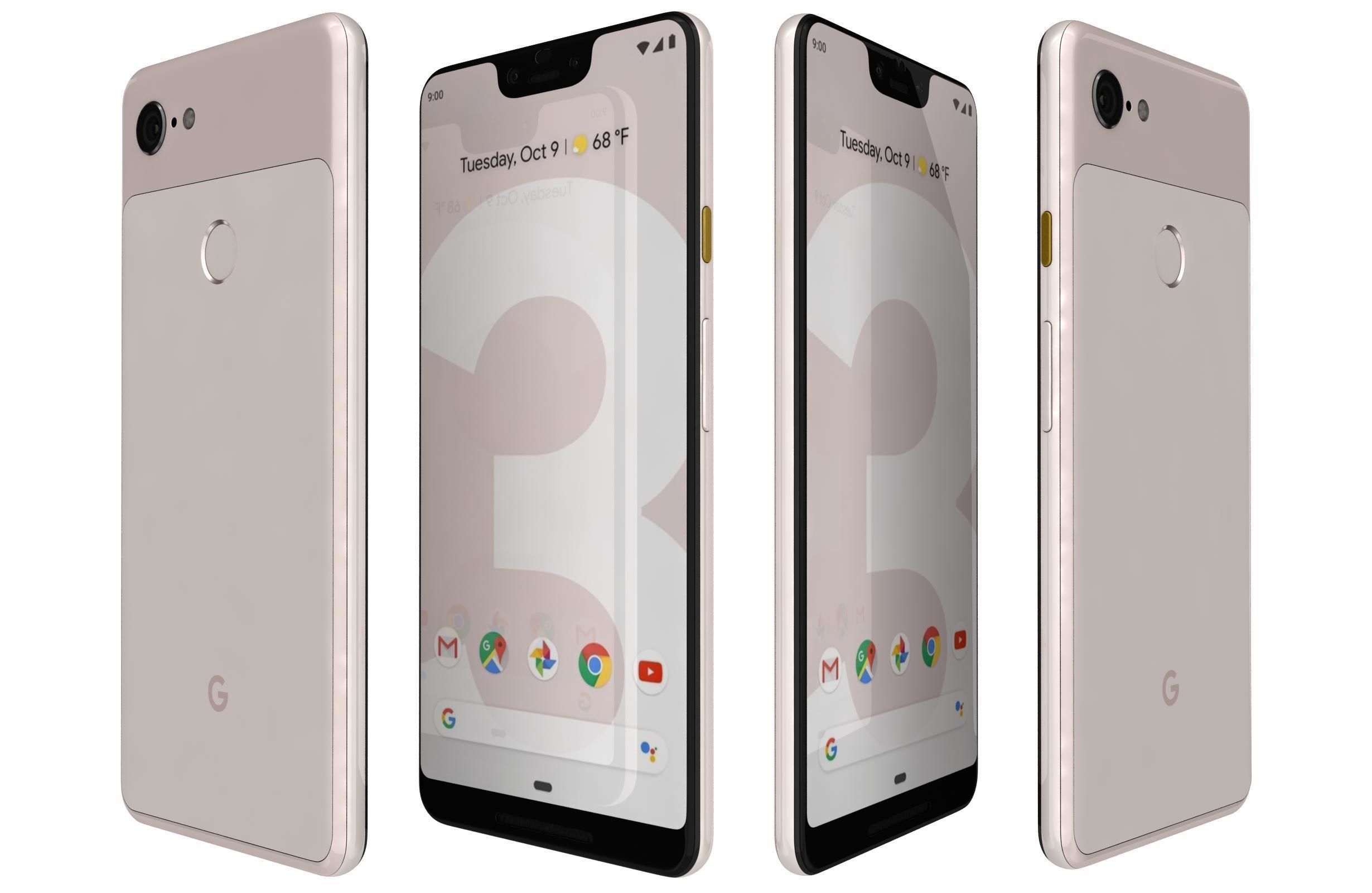Google Pixel 3 XL All Colors 3D model_6