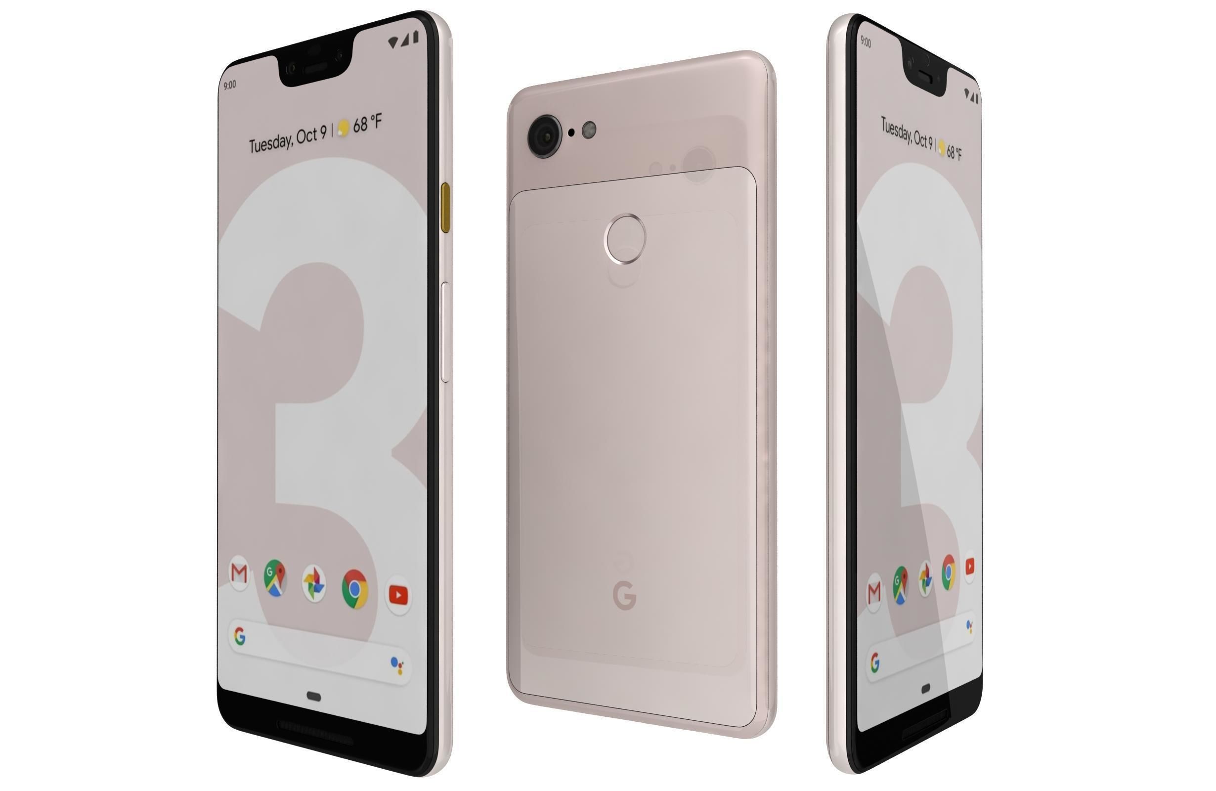 Google Pixel 3 XL All Colors 3D model_2