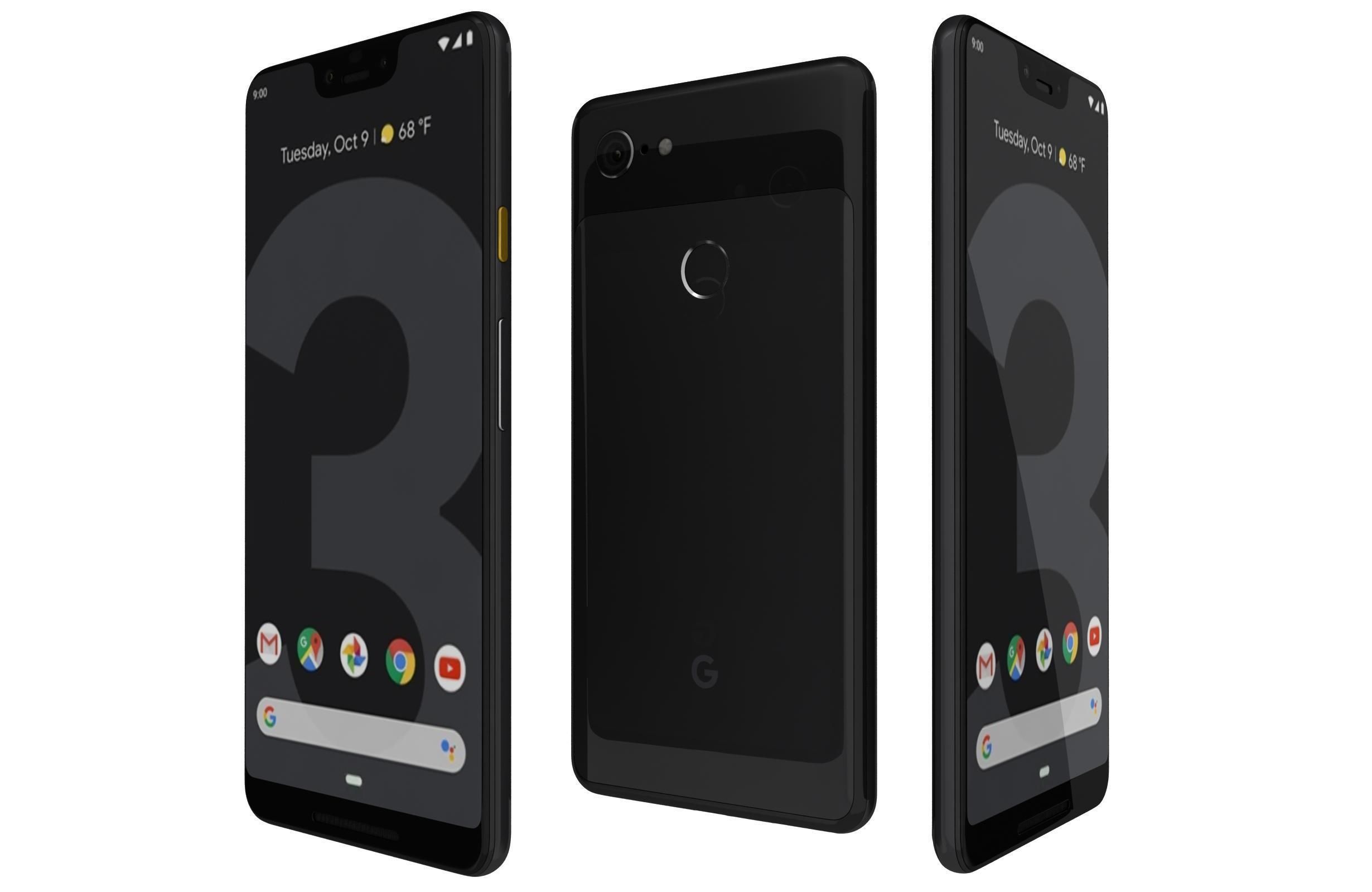 Google Pixel 3 XL All Colors 3D model_1