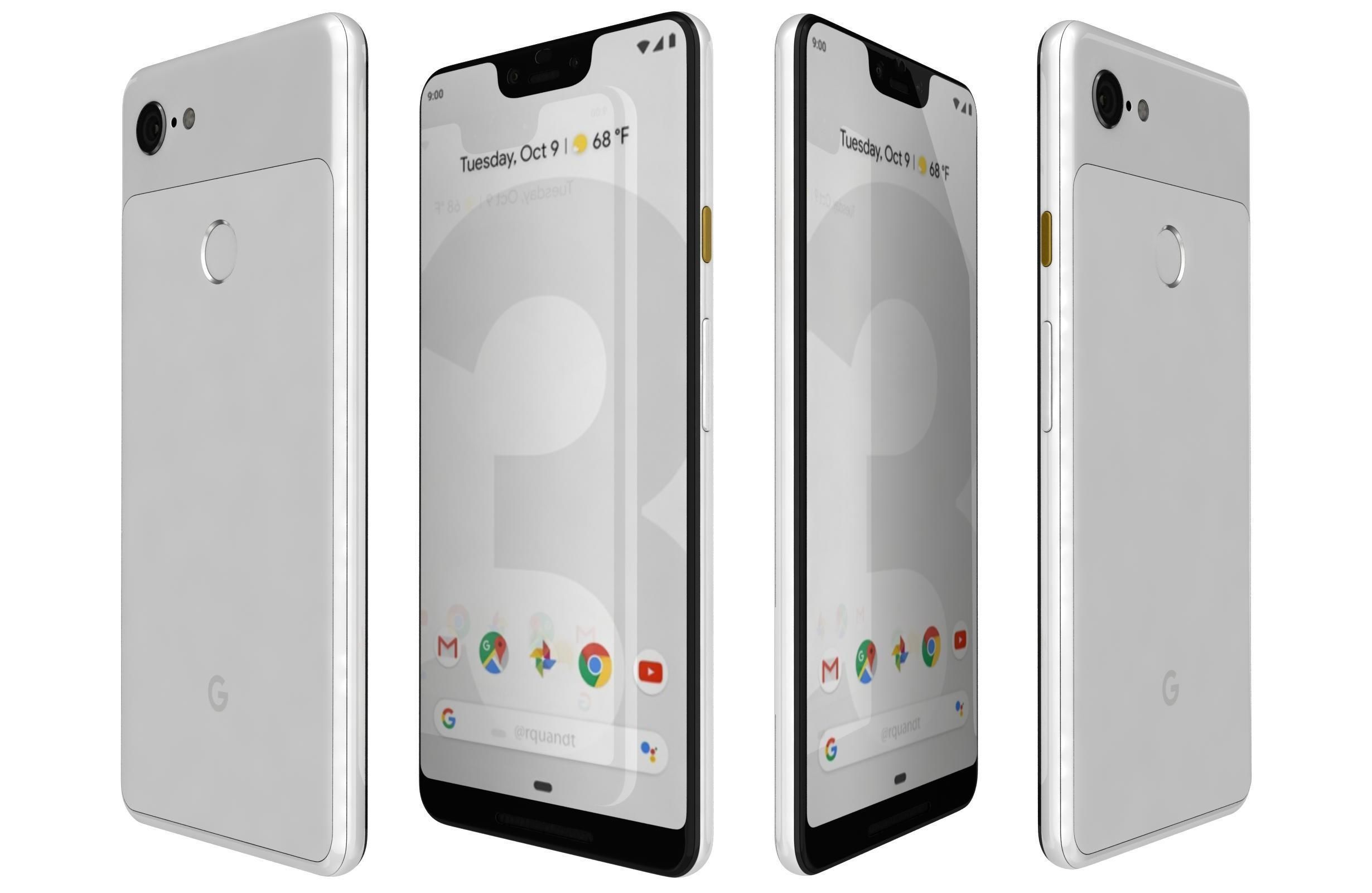 Google Pixel 3 XL All Colors 3D model_5