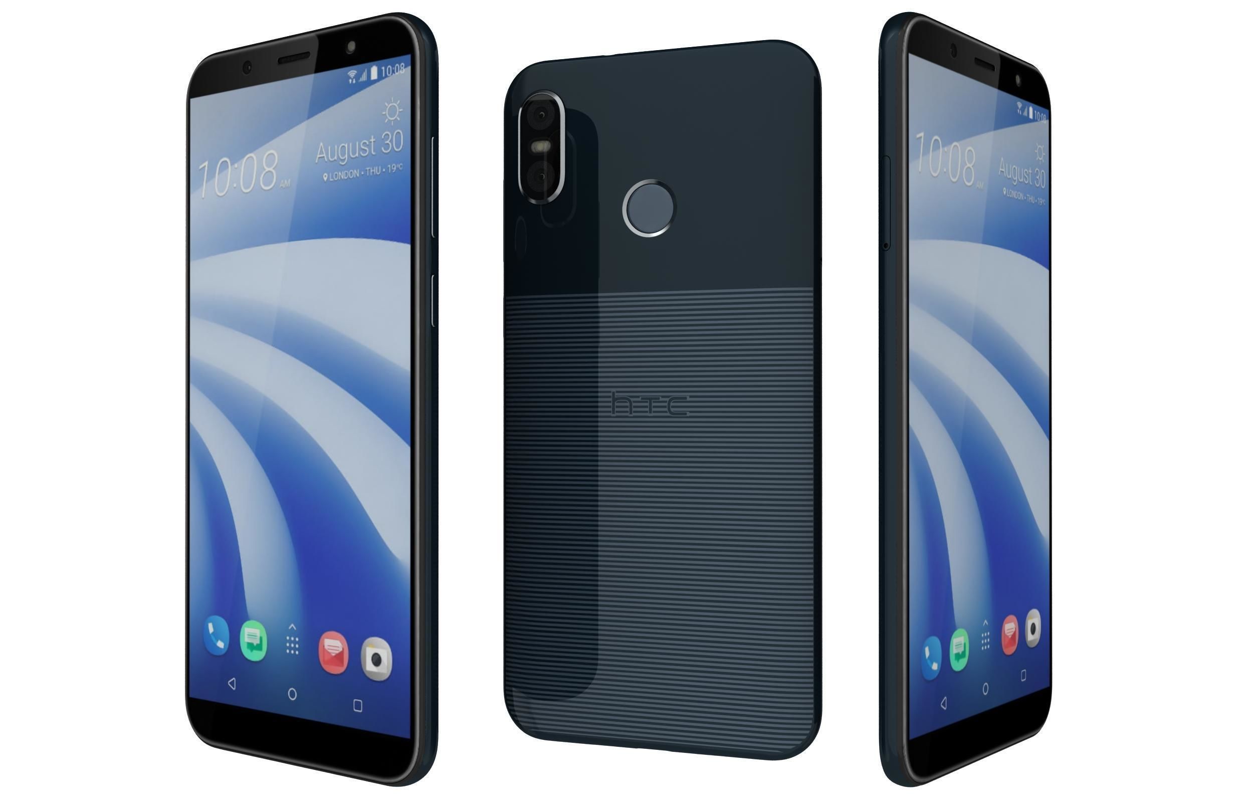 HTC U12 Life Moonlight Blue and Twilight Purple 3D model_1