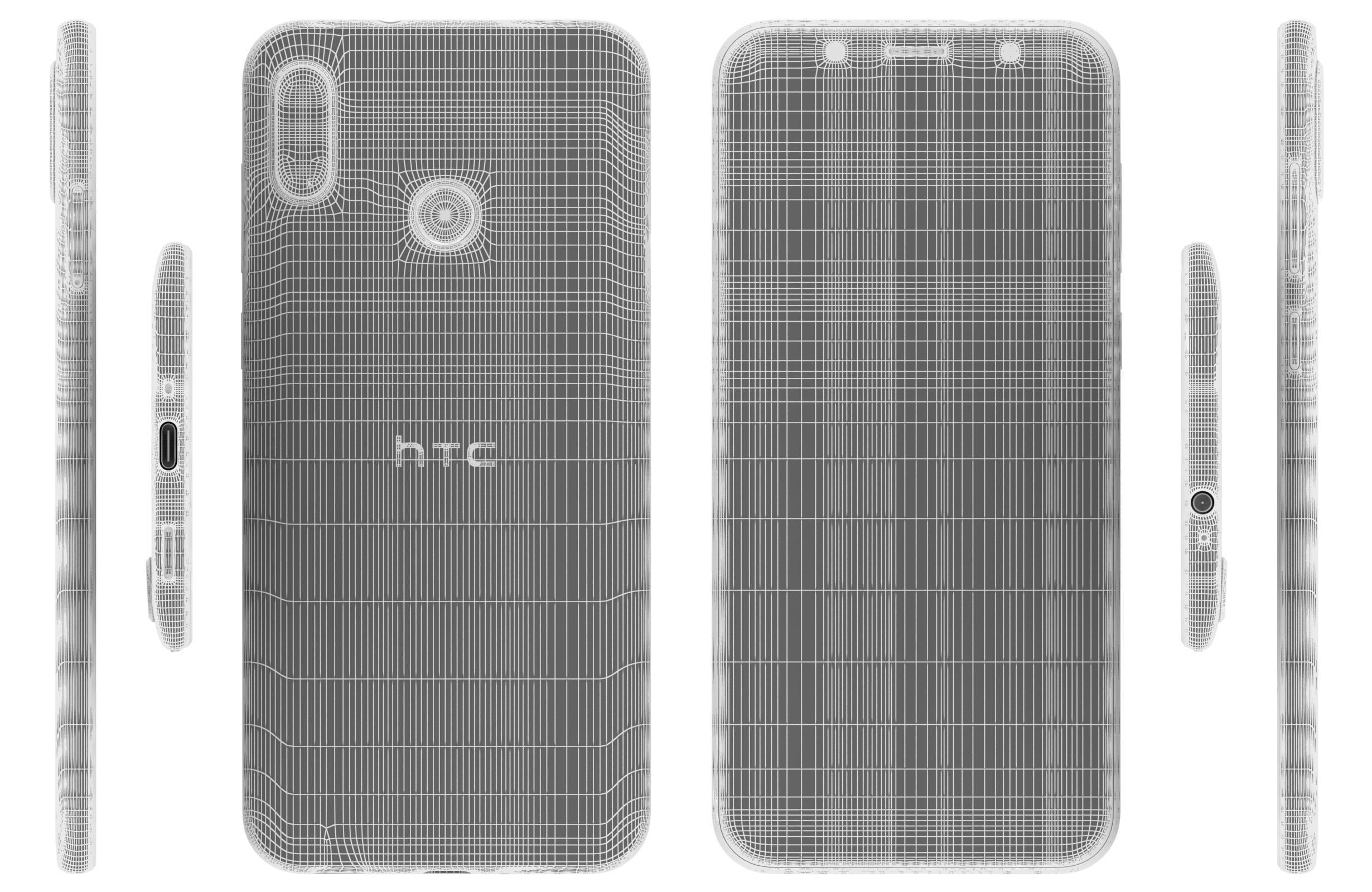 HTC U12 Life Moonlight Blue and Twilight Purple 3D model_14