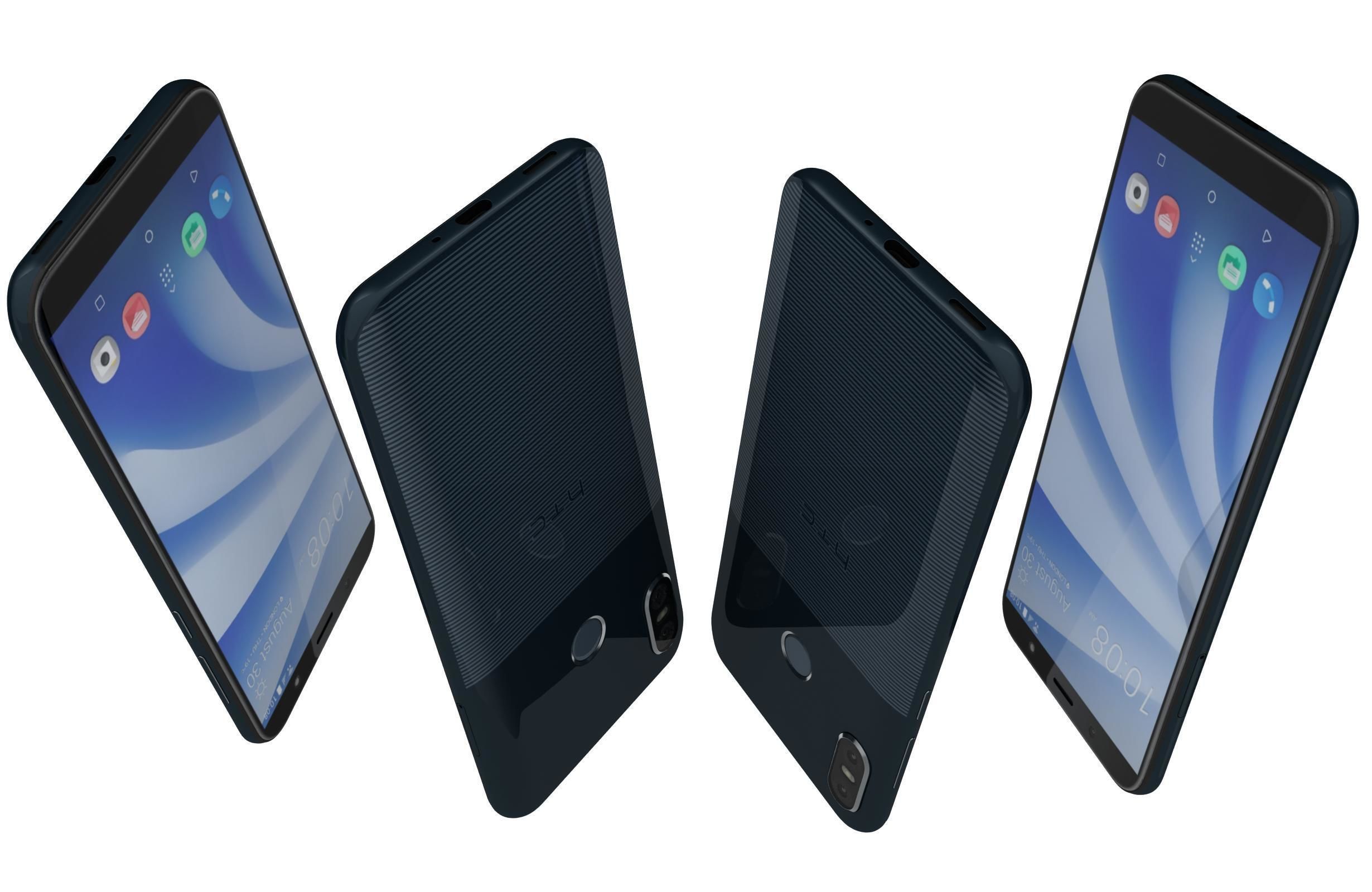 HTC U12 Life Moonlight Blue and Twilight Purple 3D model_5