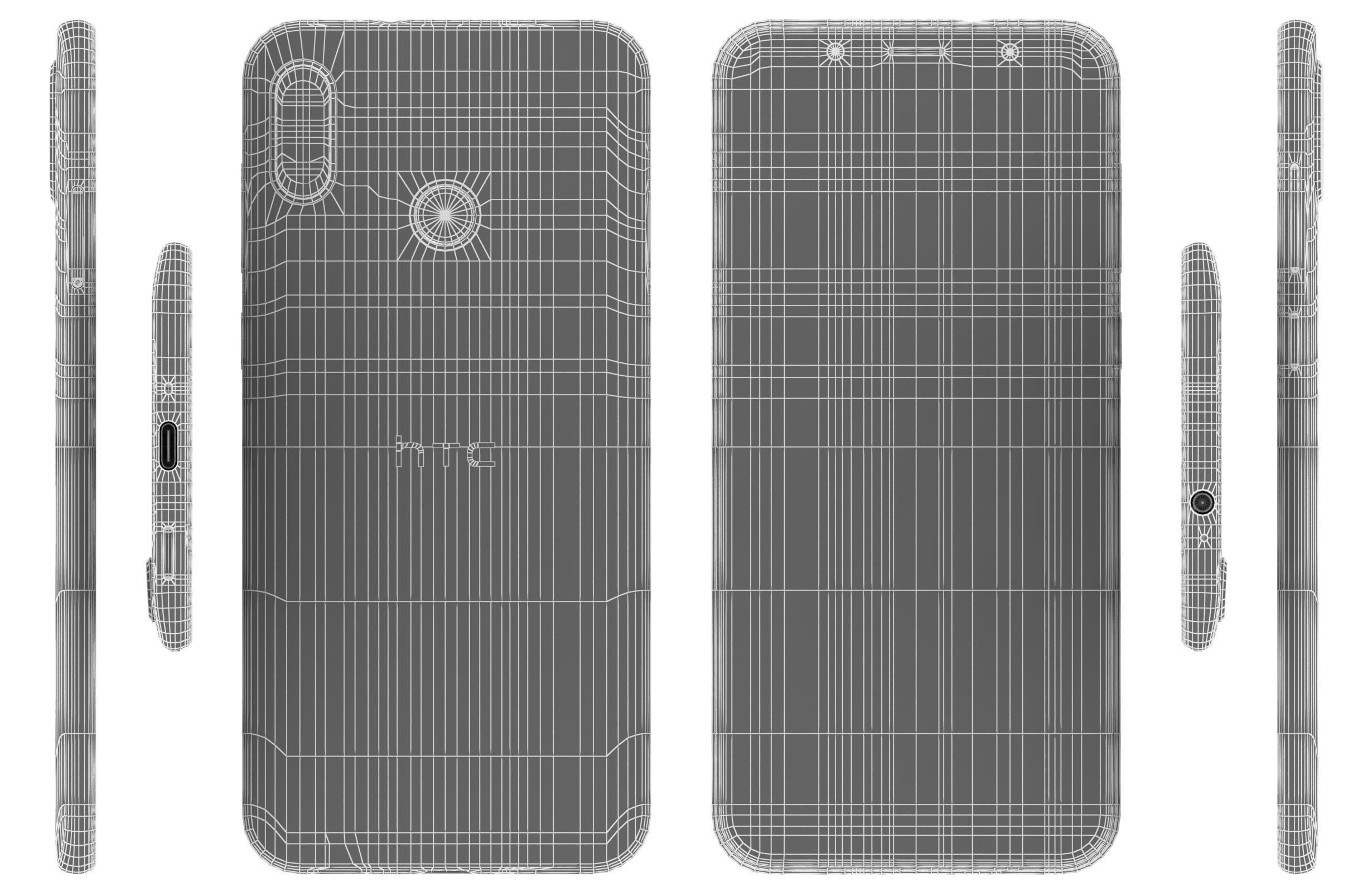 HTC U12 Life Moonlight Blue and Twilight Purple 3D model_13