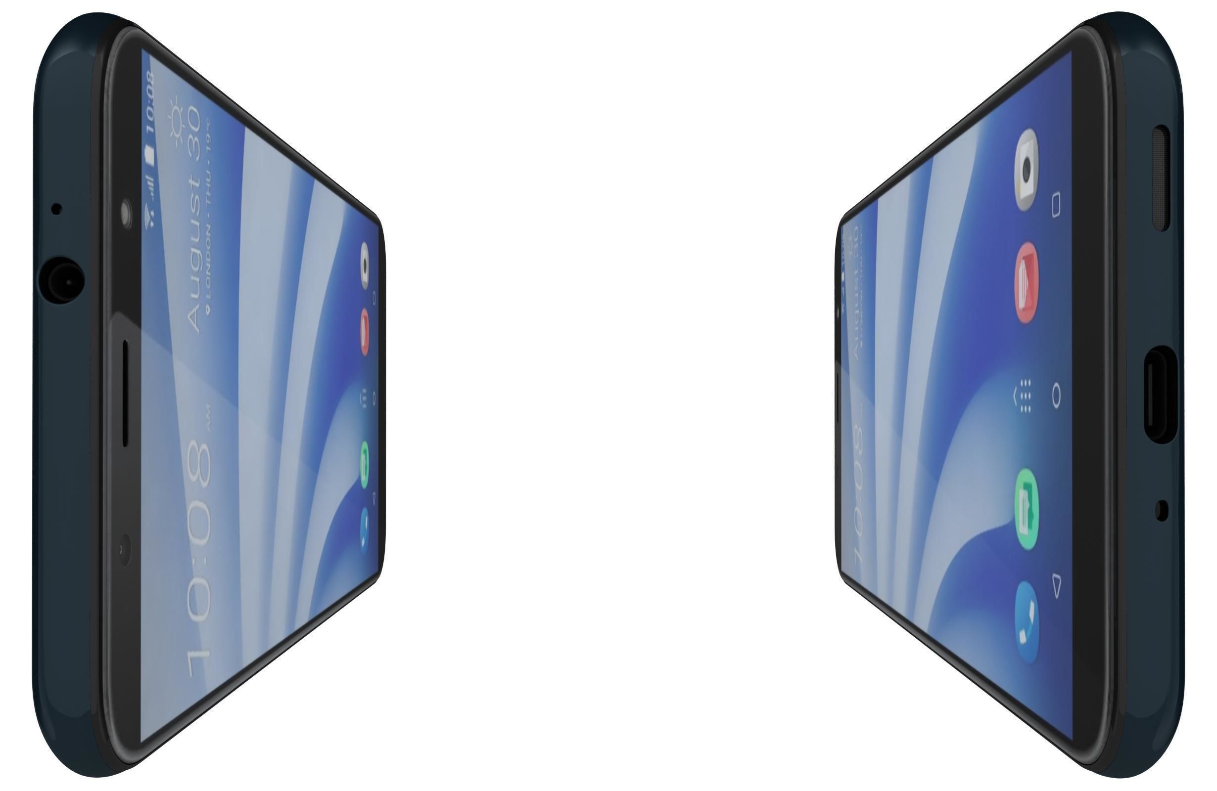 HTC U12 Life Moonlight Blue and Twilight Purple 3D model_9