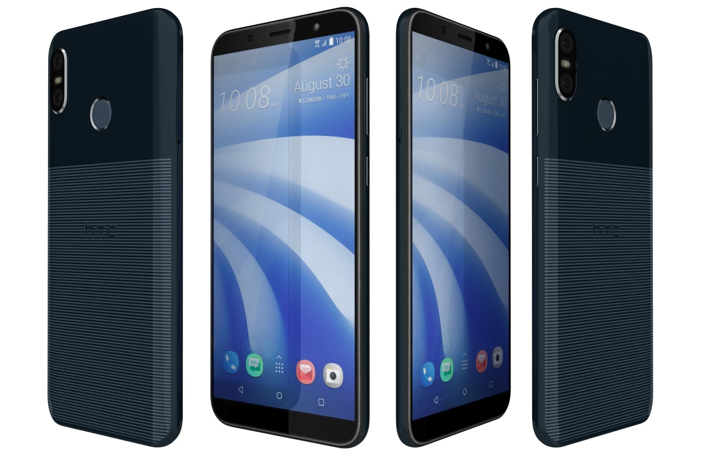 HTC U12 Life Moonlight Blue and Twilight Purple 3D model_4