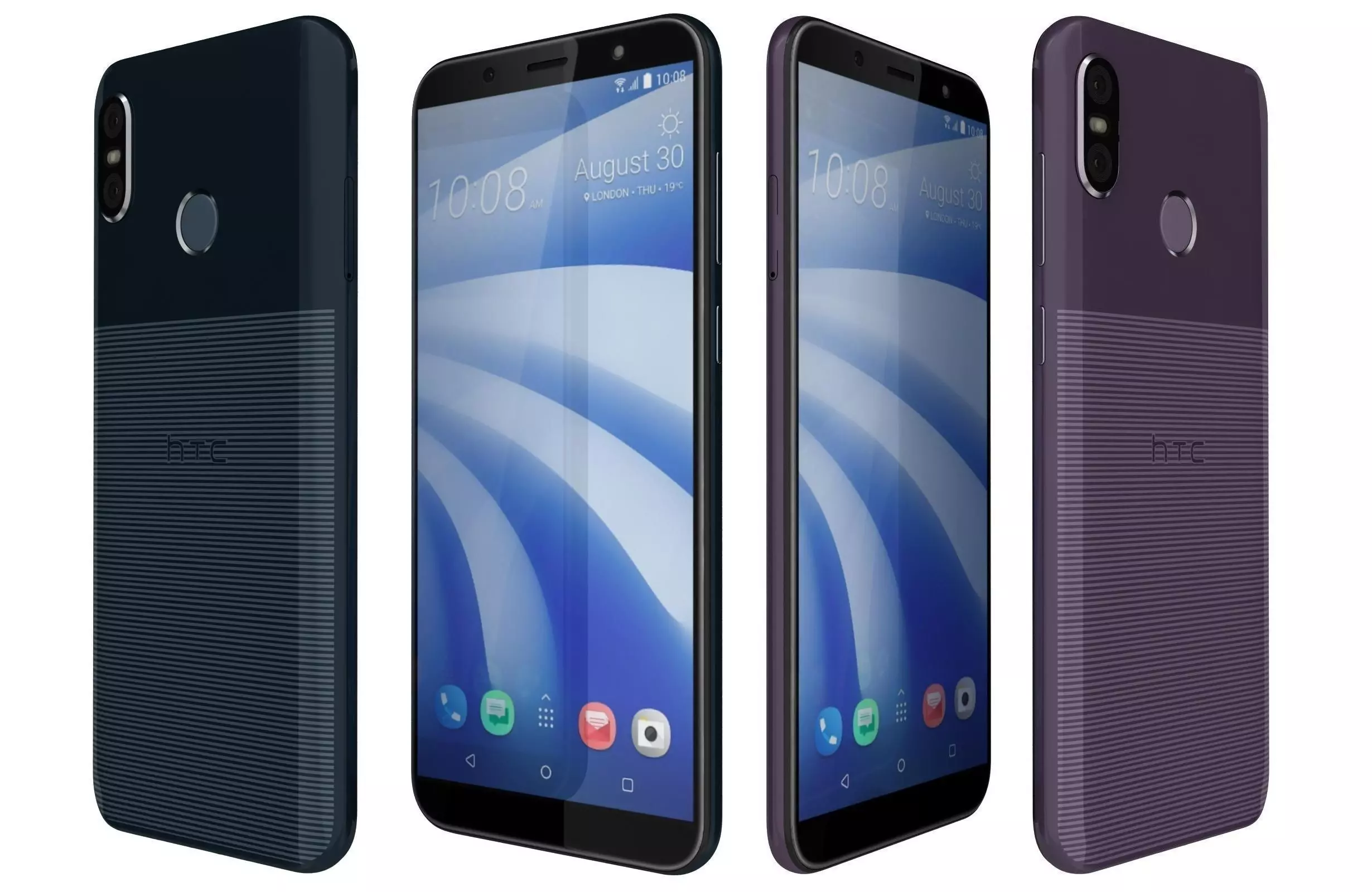 HTC U12 Life Moonlight Blue and Twilight Purple 3D model_0