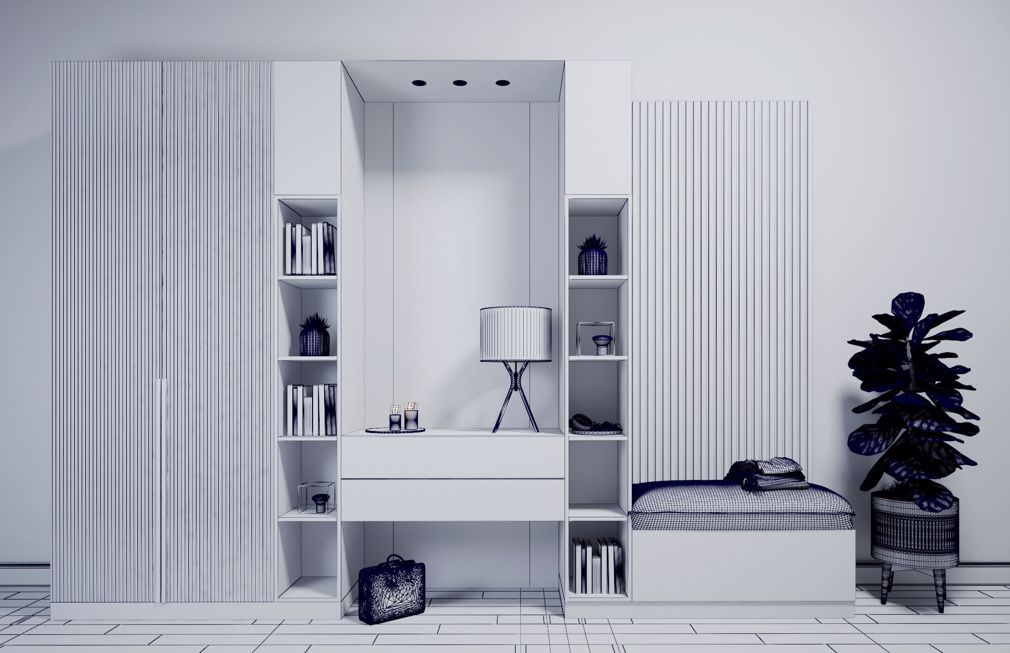 Entrance Hall Cabinet  3D model_2