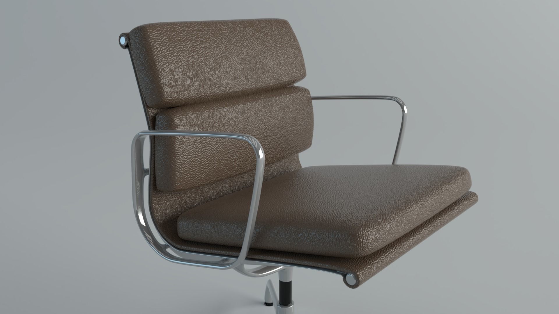 vitra Soft Pad Armchair Low-poly 3D model_2