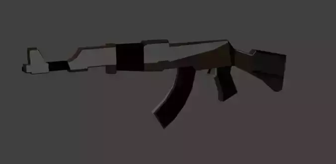Low Poly AK-47 ak - rifle