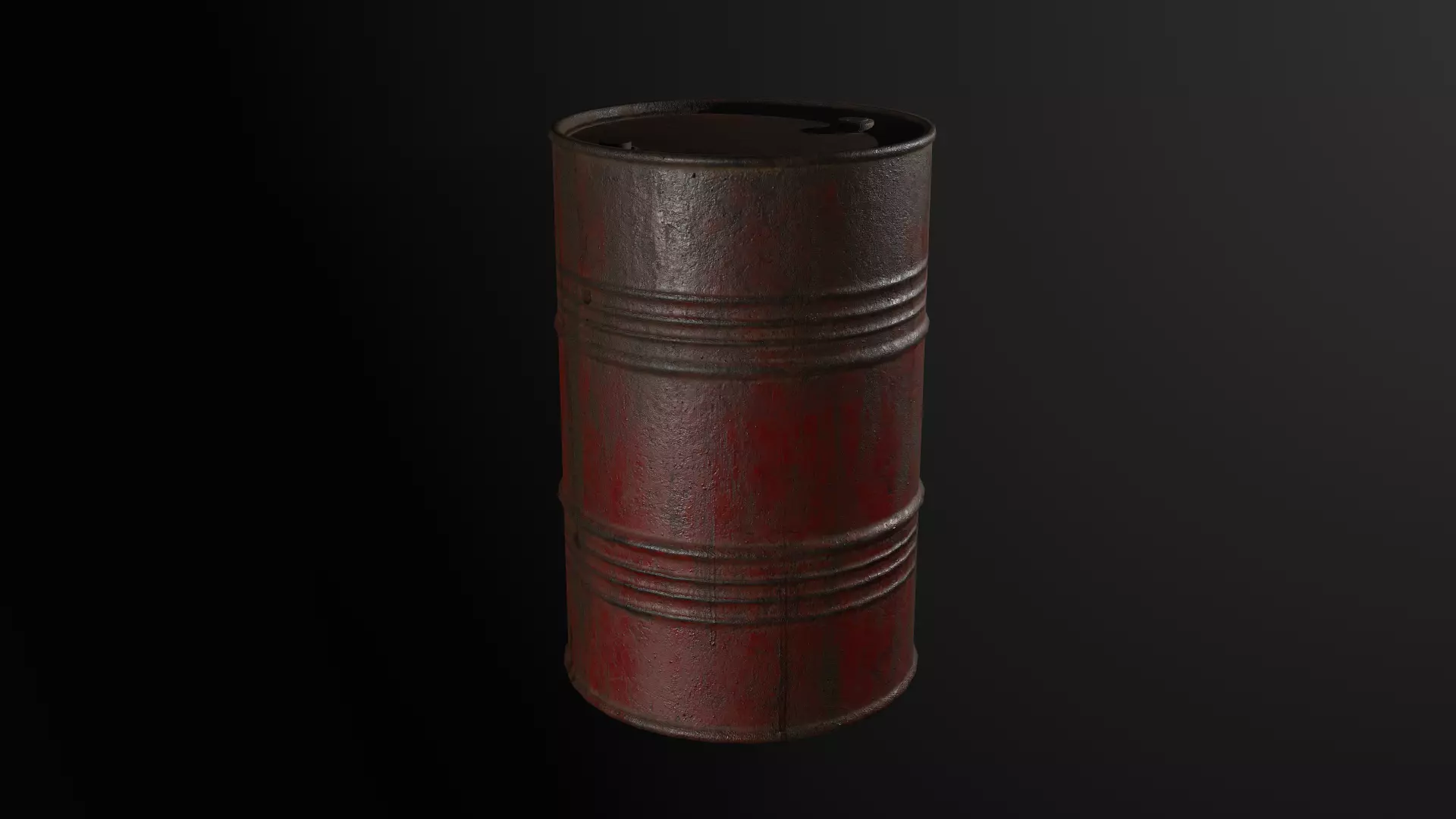iron barrel Low-poly 3D model_0