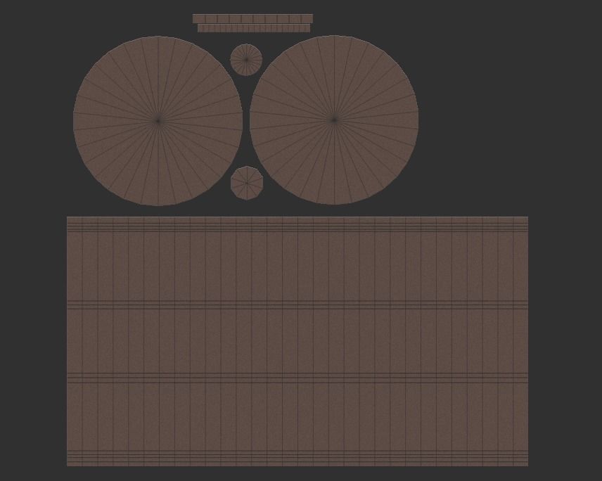 iron barrel Low-poly 3D model_2