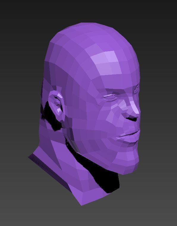 Low poly Thanos Head Model Free 3D model_2