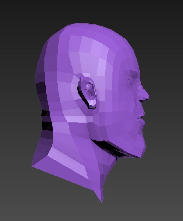 Low poly Thanos Head Model Free 3D model_4