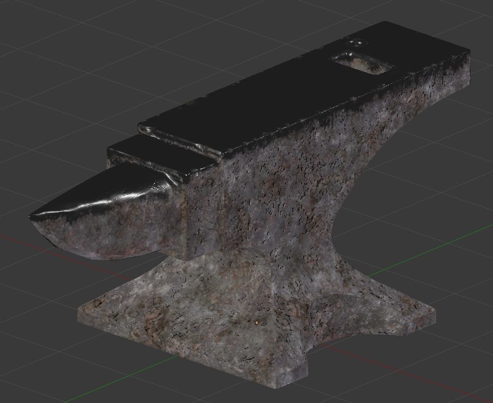 3D Anvil with scratches dents and polished Top free 3D model | CGTrader