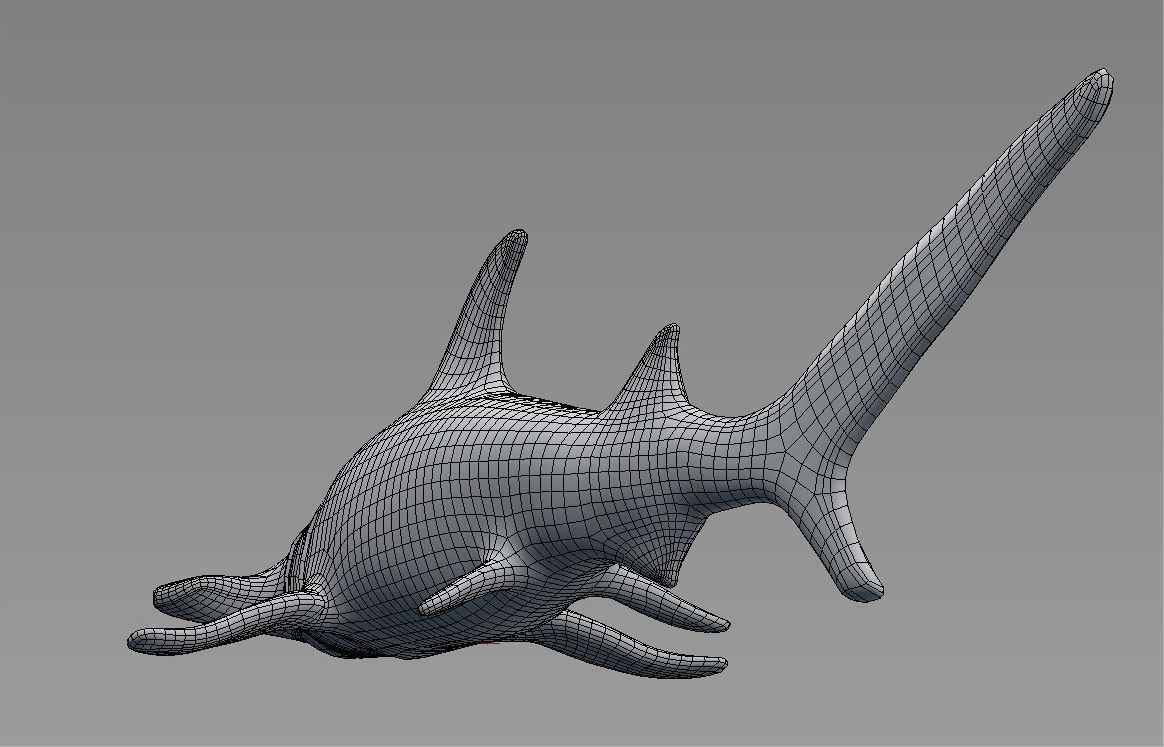 Hammerhead Shark Low-poly 3D model_5