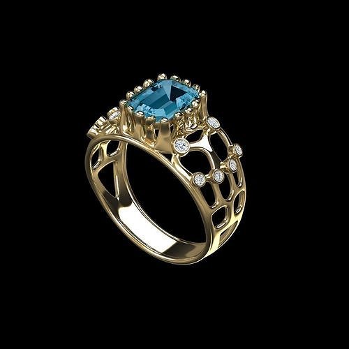 Ring Water Coral  3D print model