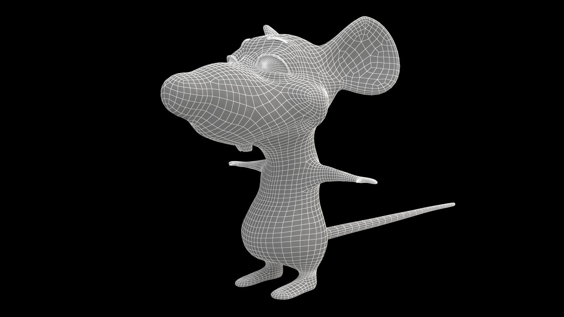 Asset - Cartoons - Character - Animals - Rig - Rat - Hight Poly Low-poly 3D model_8