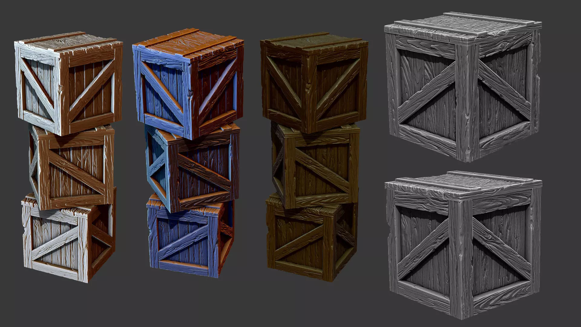Wooden Crate for tabletop gaming Free 3D print model