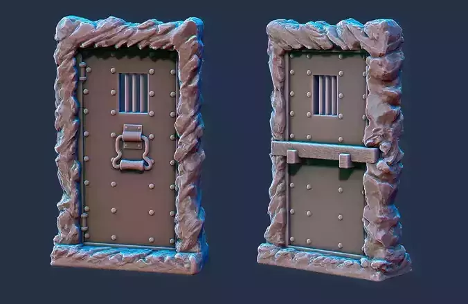 Metal Dungeon Door Free 3D print model