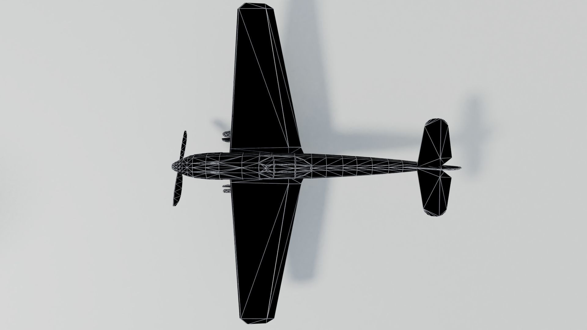 Messerschmitt Bf109B  Low-poly 3D model_17