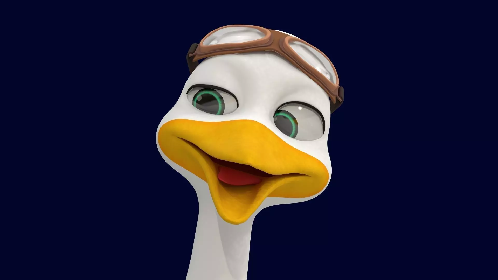 Asset - Cartoons - Character - Animals - Rig - Stork  Low-poly 3D model_0