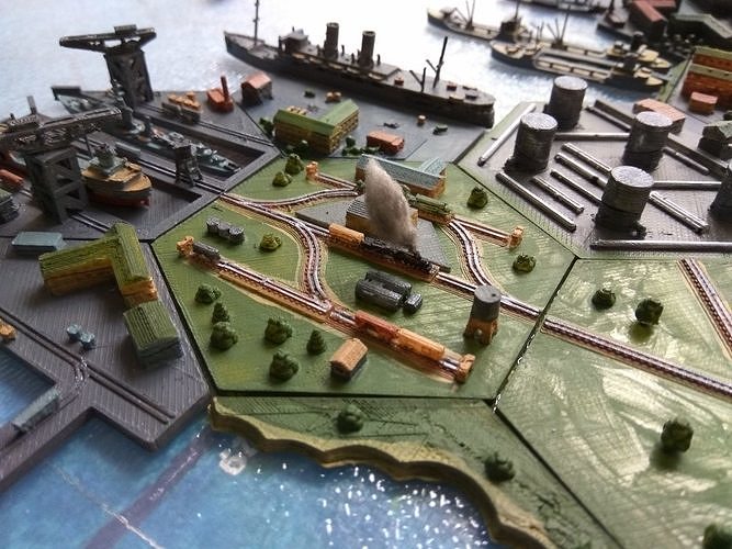  Train station hex  3D print model
