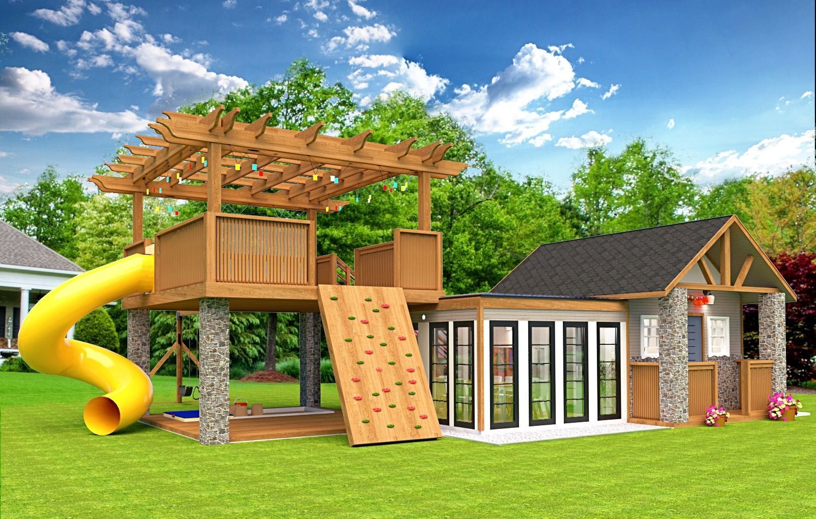 kids play and fun house Low-poly 3D model_2