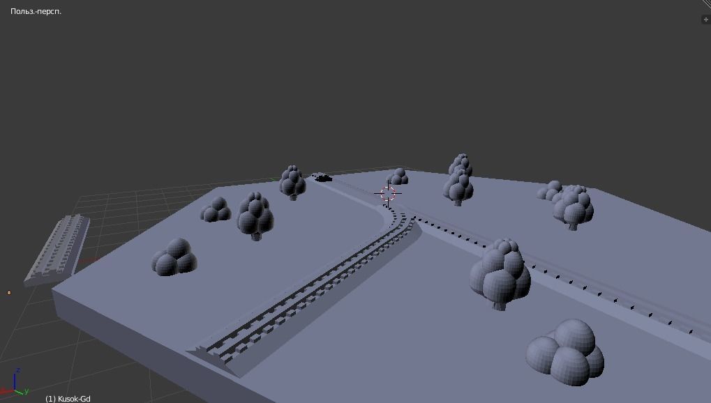 Hex railroad right and right 3D print model_5