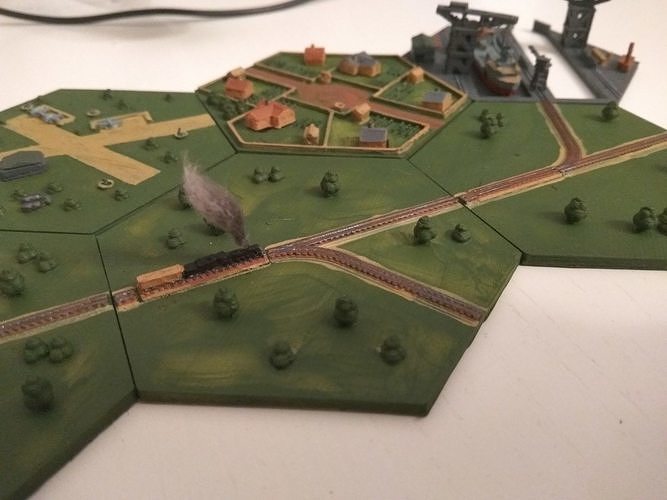 Hex railroad right and right 3D print model
