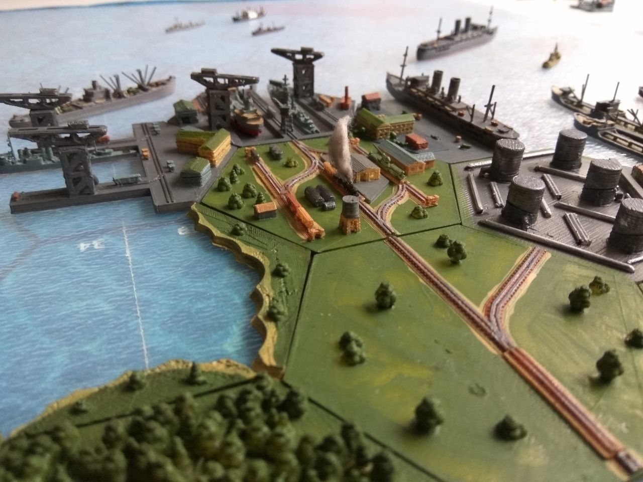 Hex railroad right and right 3D print model_2