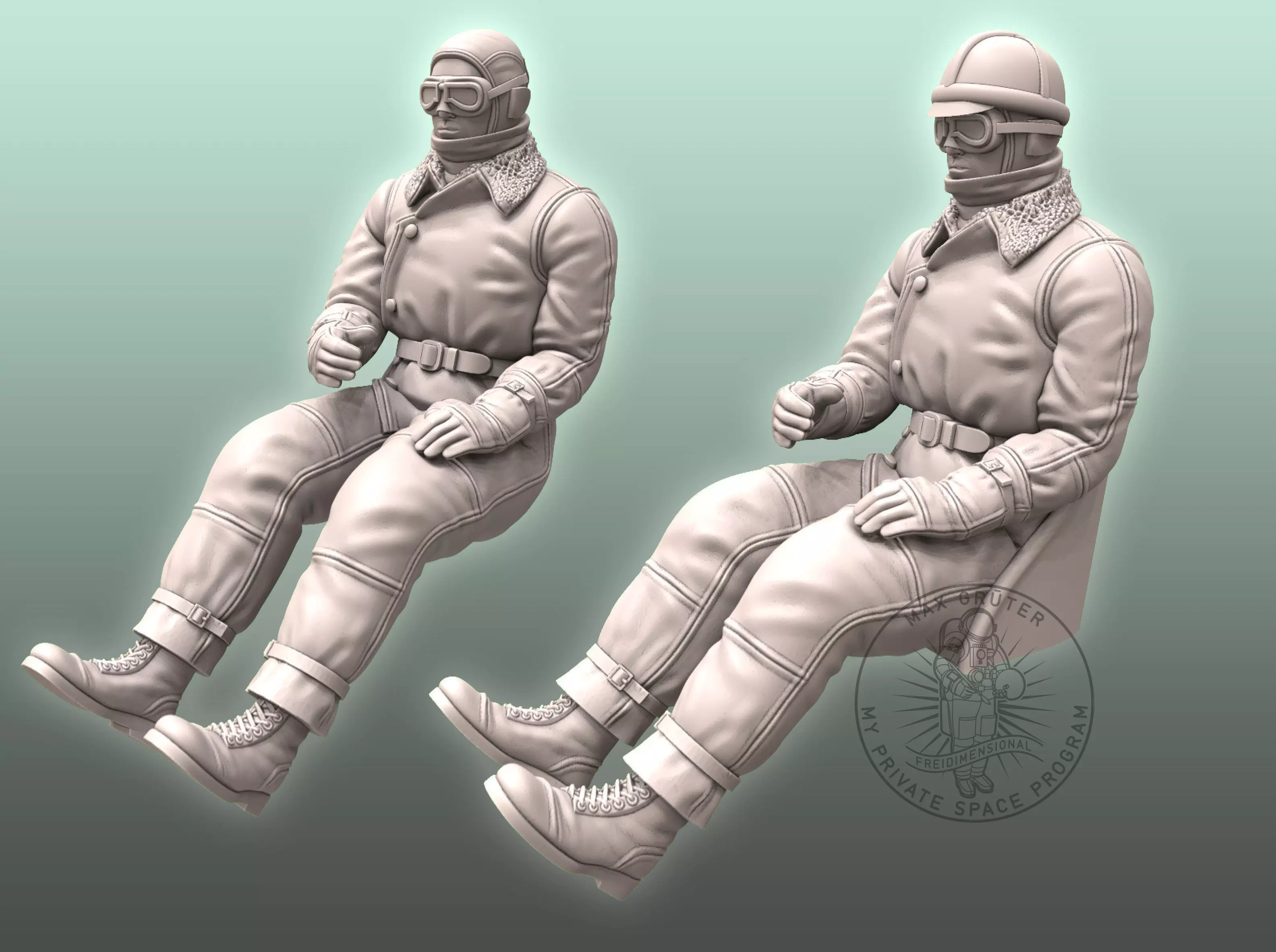 WW I Pilot 3D print model_0