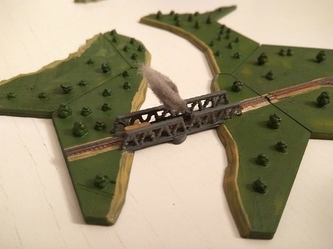 Hex railway bridge 3D print model