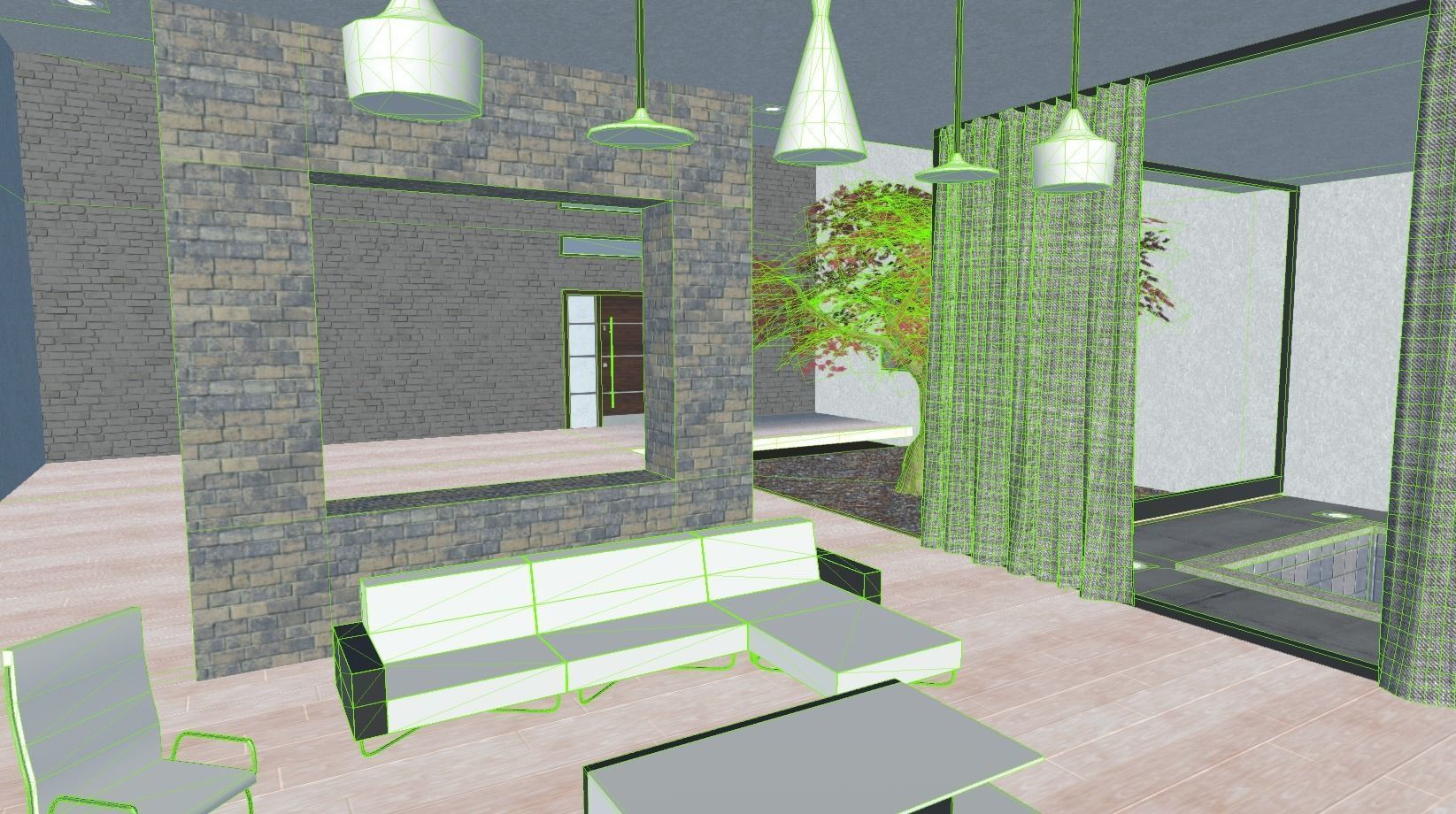 Luxury Apartment Low-poly 3D model_11