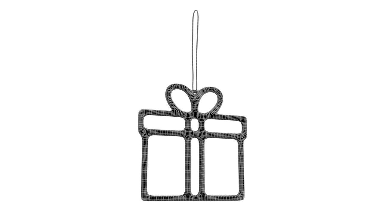 Gift Decoration Red Low-poly 3D model_7