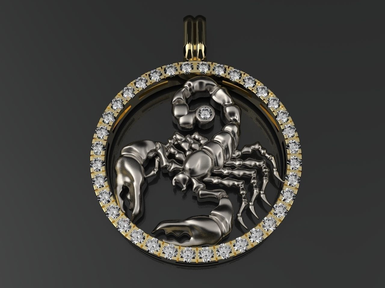 Pendant  Scorpio 3D print model_2