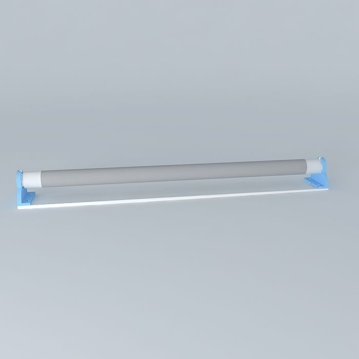Long Lamp Free 3D model_2