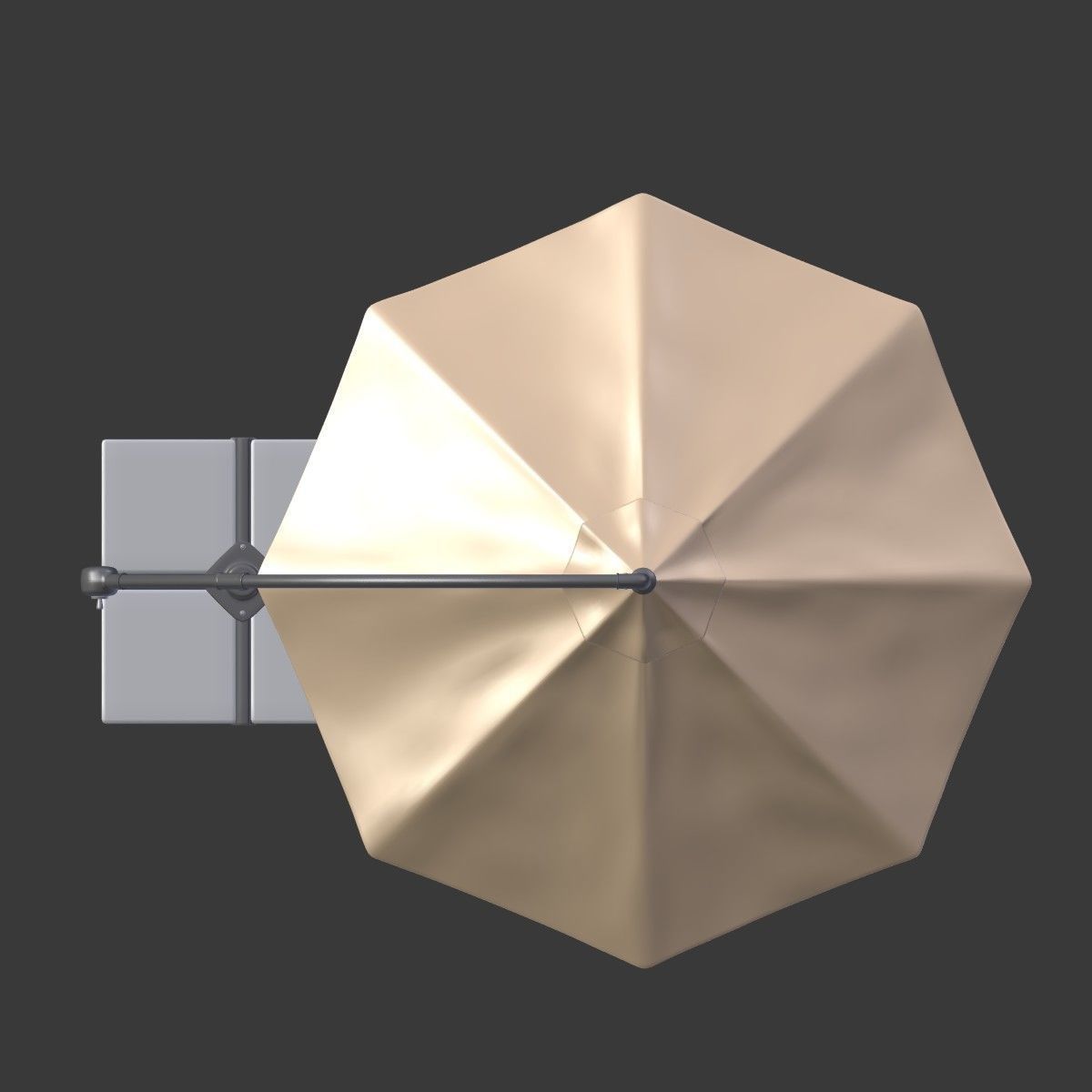 Deck Umbrella - Parasol 4 Low-poly 3D model_10