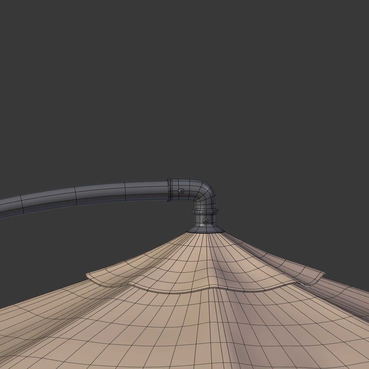 Deck Umbrella - Parasol 4 Low-poly 3D model_17