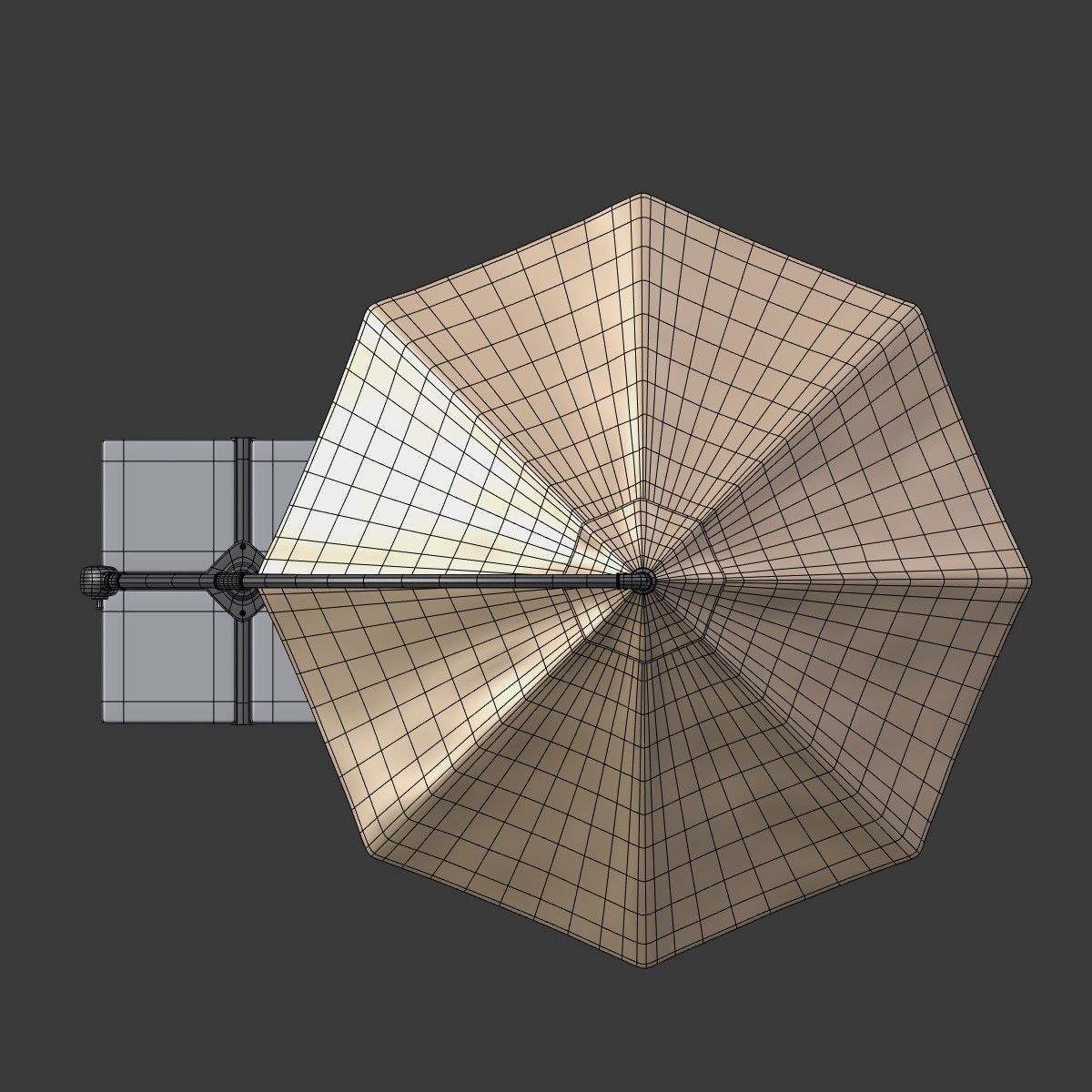 Deck Umbrella - Parasol 4 Low-poly 3D model_11