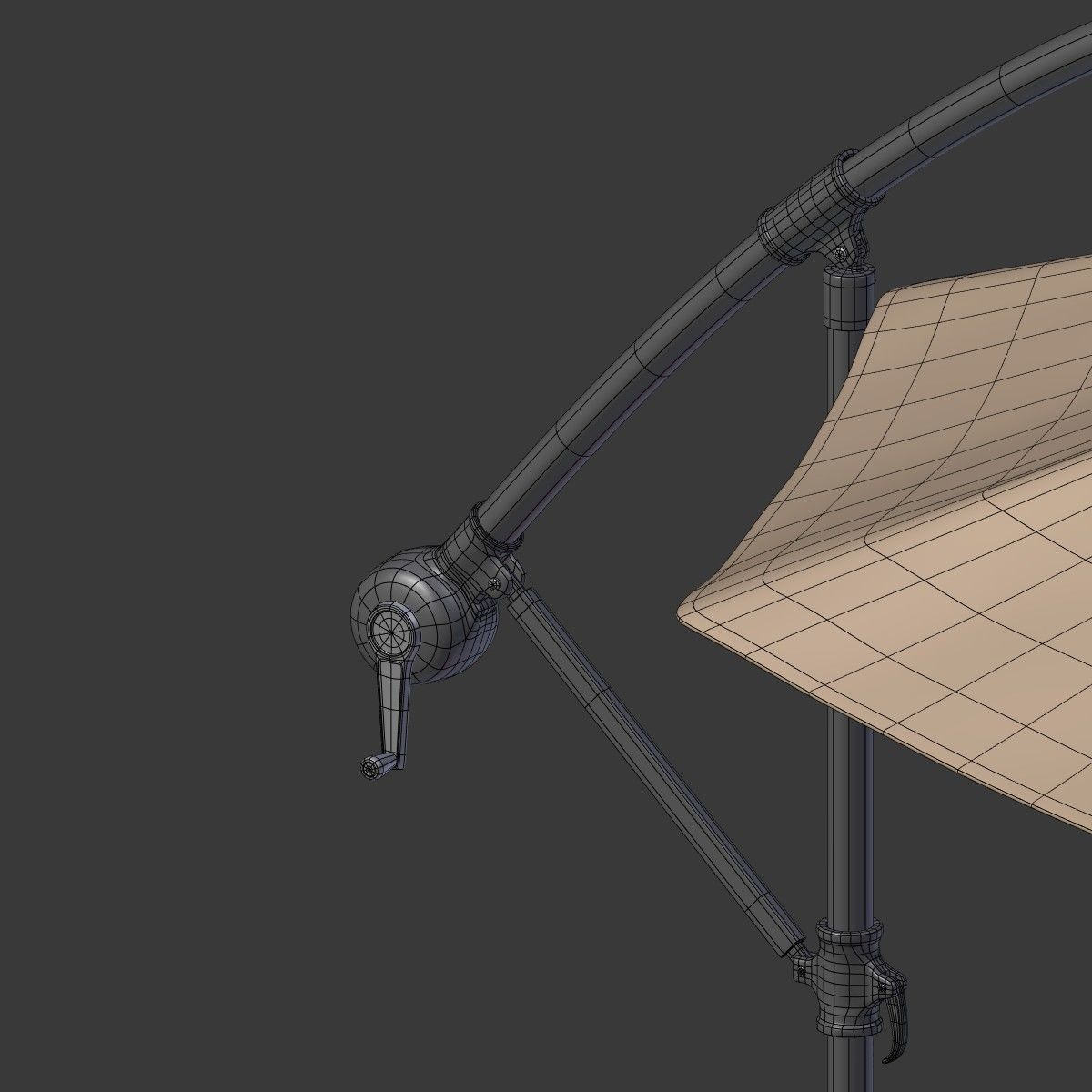 Deck Umbrella - Parasol 4 Low-poly 3D model_21